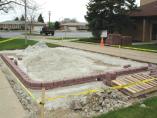 Building the wall for Father Joe's Memorial Garden - 4/04 (Photo Courtesty of Vicki Tortorich)